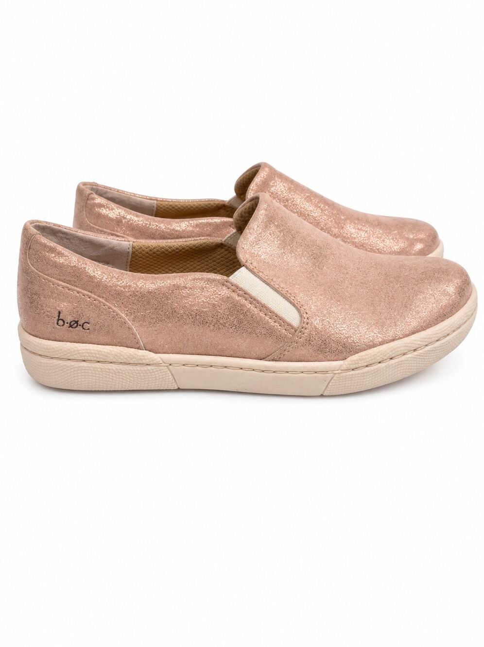B.O.C. brand metallic pink slip-on shoes Size 7 # Box 819